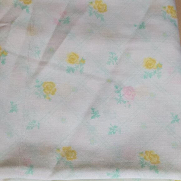 Vintage Pillow Case Set of 2 Standard Tastemaker Muslin Floral Cotton Blend - Picture 7 of 7